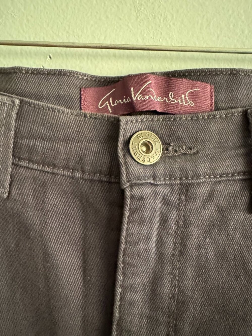 GLORIA VANDERBILT SIZE 6A WOMEN JEANS DARK GRAY COLOR